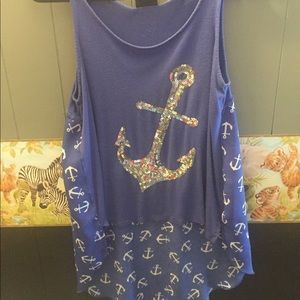 Rue 21 anchor high low tank top